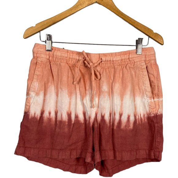 Old Navy Pants - Old Navy Tie Dye Boho Casual Linen Blend Drawstring Shorts Size Medium